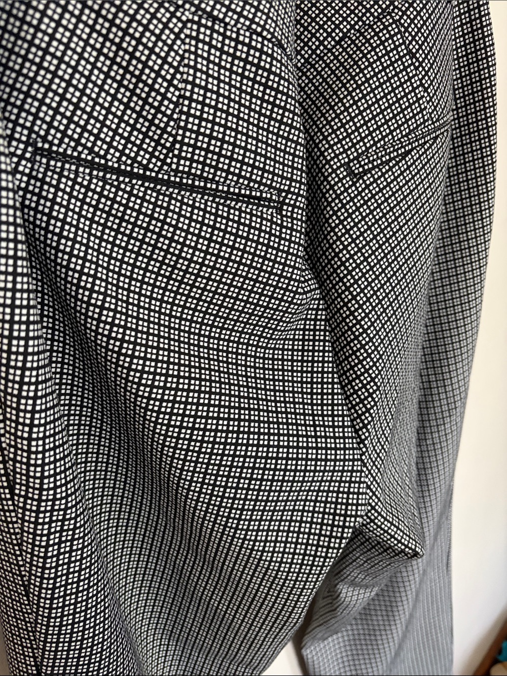 Ann Taylor Men's Black and White Checked Dress Pants - Picture 4 of 5